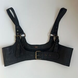 Free People Black Rebel vegan leather harness